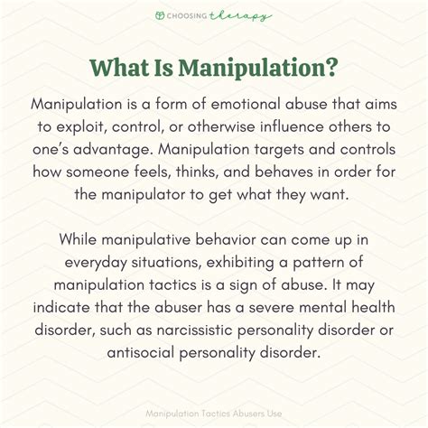 definition of manipulation a person.